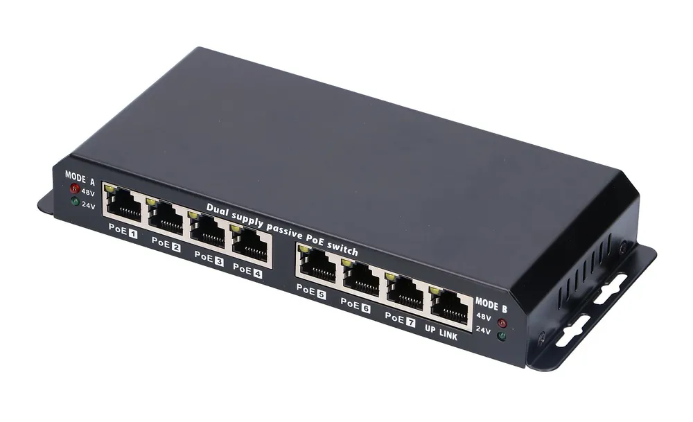 EX-8-7-PoE Extralink PoE Switch 8-7 PORT 24V 90W WITH POWER ADAPTER 24V 2.5A